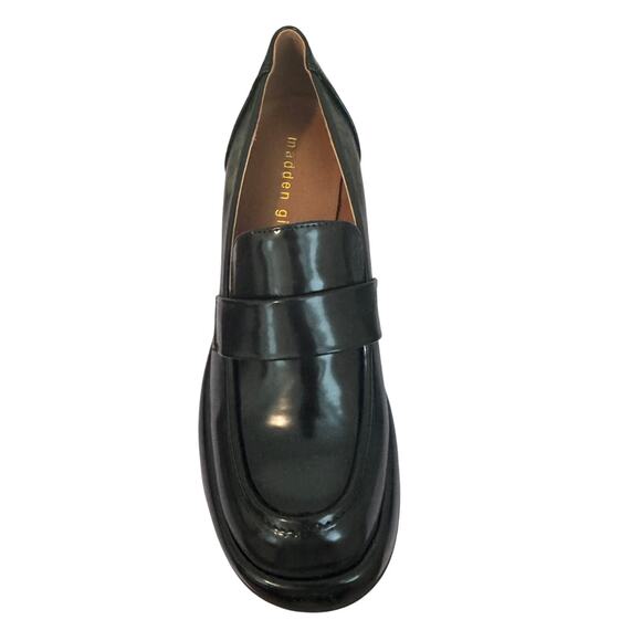 NEW Steve Madden Madden Girl Delphine Black Chunky Loafer Platform Heels 8.5 - Picture 3 of 7